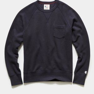 Todd Snyder + Champion Mens Large Navy/Black Crew Neck Sweatshirt